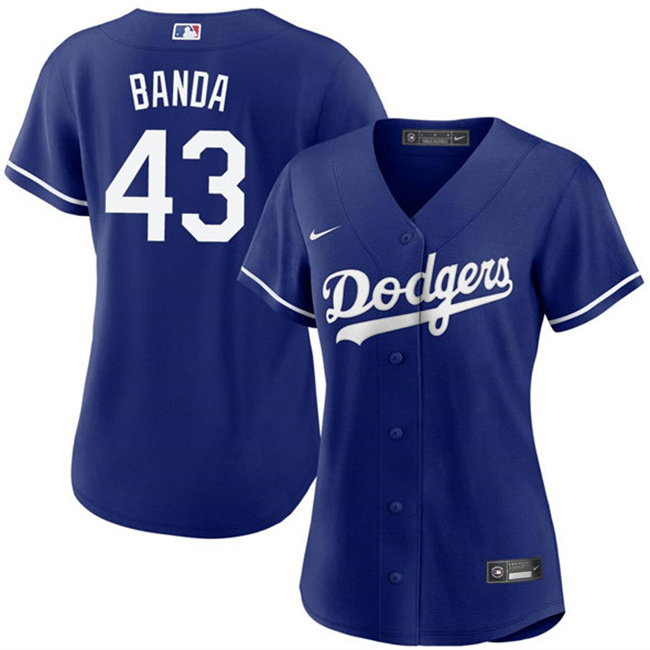 Women's Los Angeles Dodgers #43 Anthony Banda Royal 2025 Cool Base Stitched Baseball Jersey(Run Small) Women's Los Angeles Dodgers #43 Anthony Banda Royal 2025 Cool Base Stitched Baseball Jersey(Run Small)